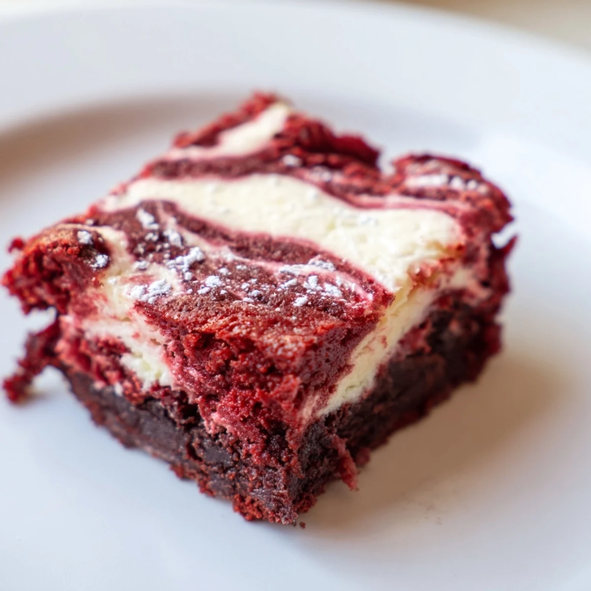 Decadent Red Velvet Cheesecake Brownie Bites cooling on a rack, perfect for parties or a sweet snack.