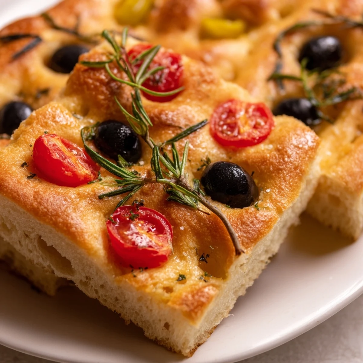 Freshly baked mini focaccia rolls featuring crispy crusts and fluffy tender interiors