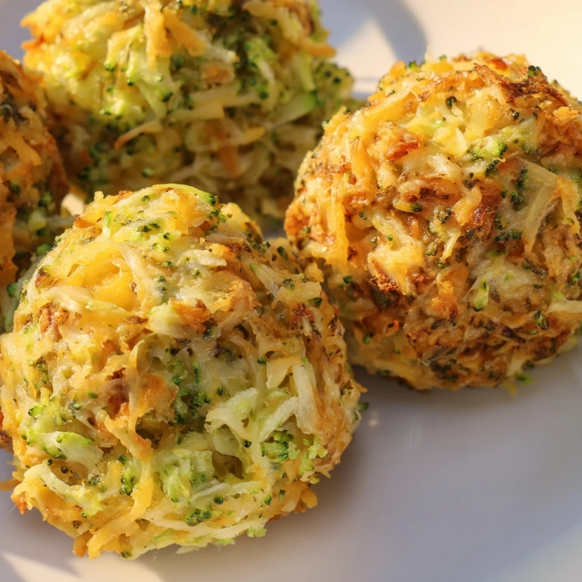 Crispy baked broccoli and cheese balls served with ranch dipping sauce for an easy vegetarian appetizer spread