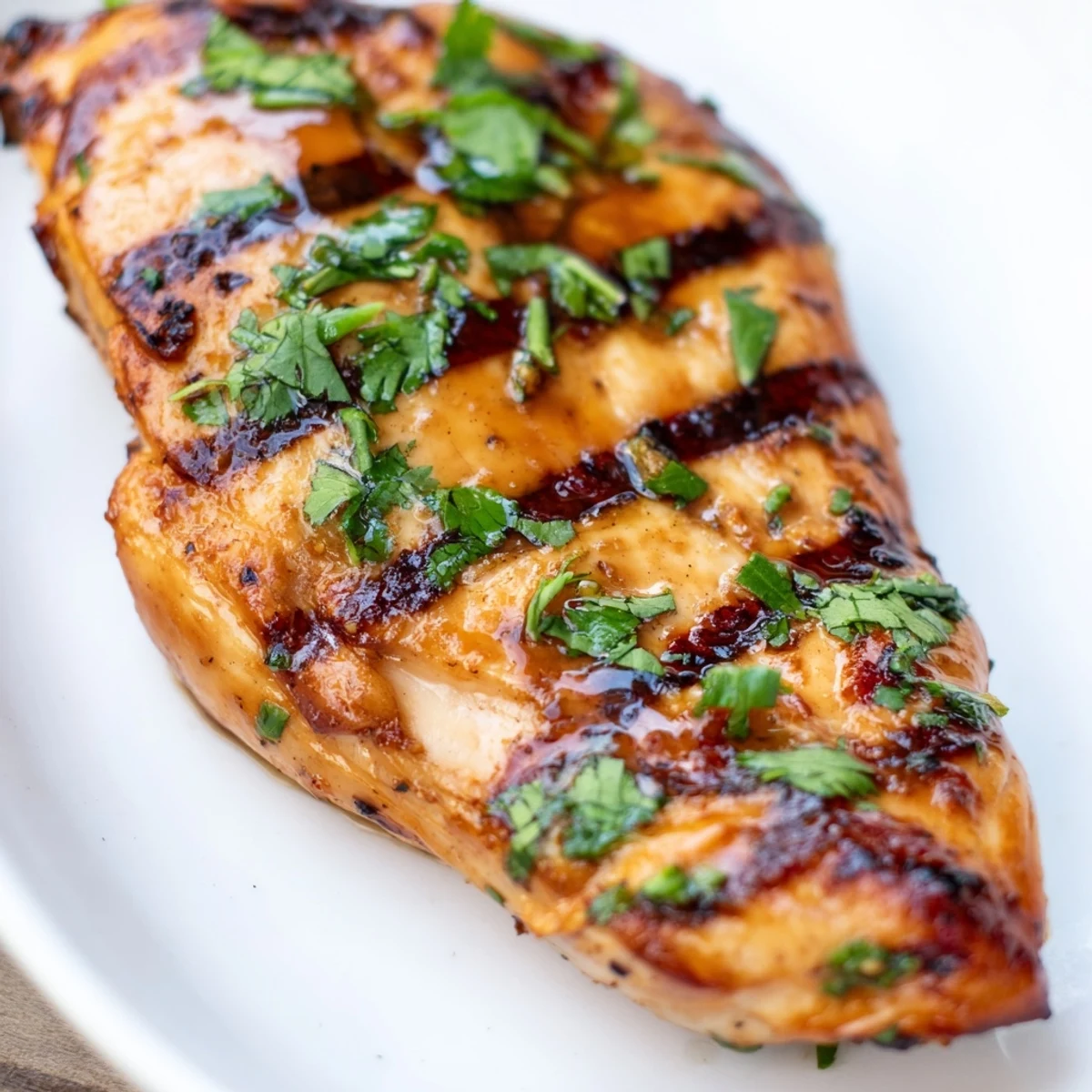 Citrus-marinated Key West grilled chicken breast served with lime wedges and grilled vegetables for a tropical dinner