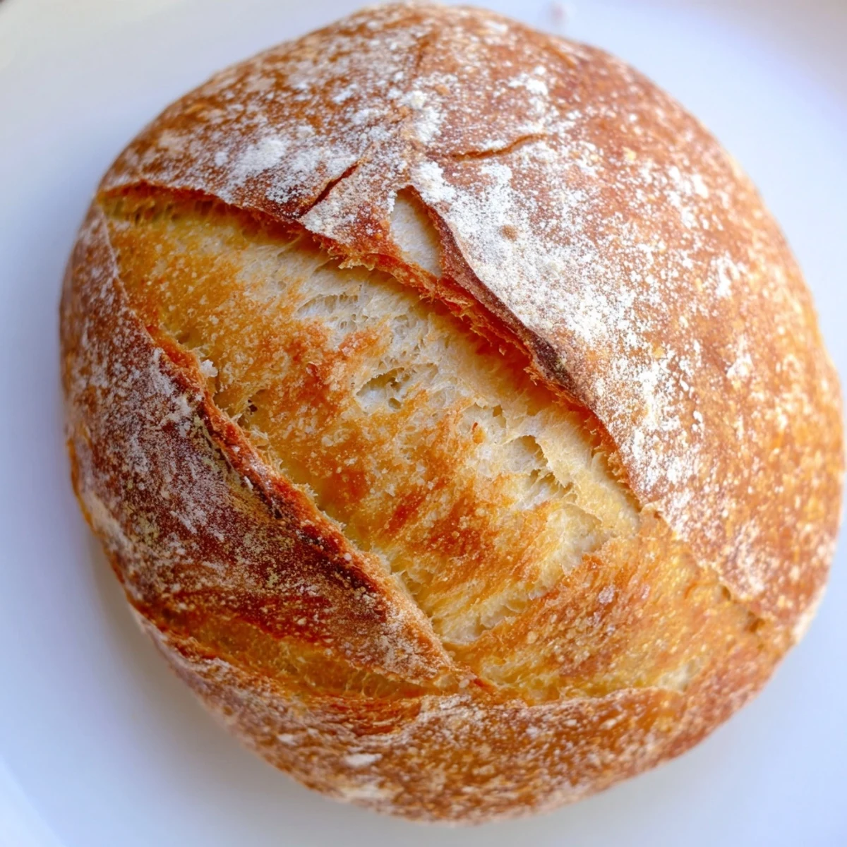 Golden crusty French bread rolls with flour-dusted tops ready for warm buttery serving