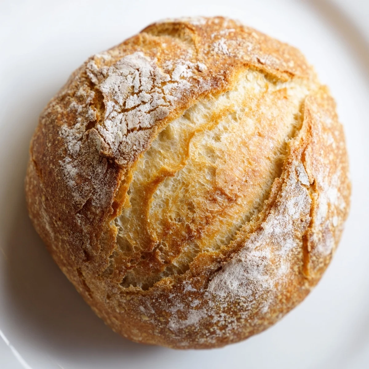 Batch of oven-baked crusty French bread rolls with decorative slashes and light flour coating