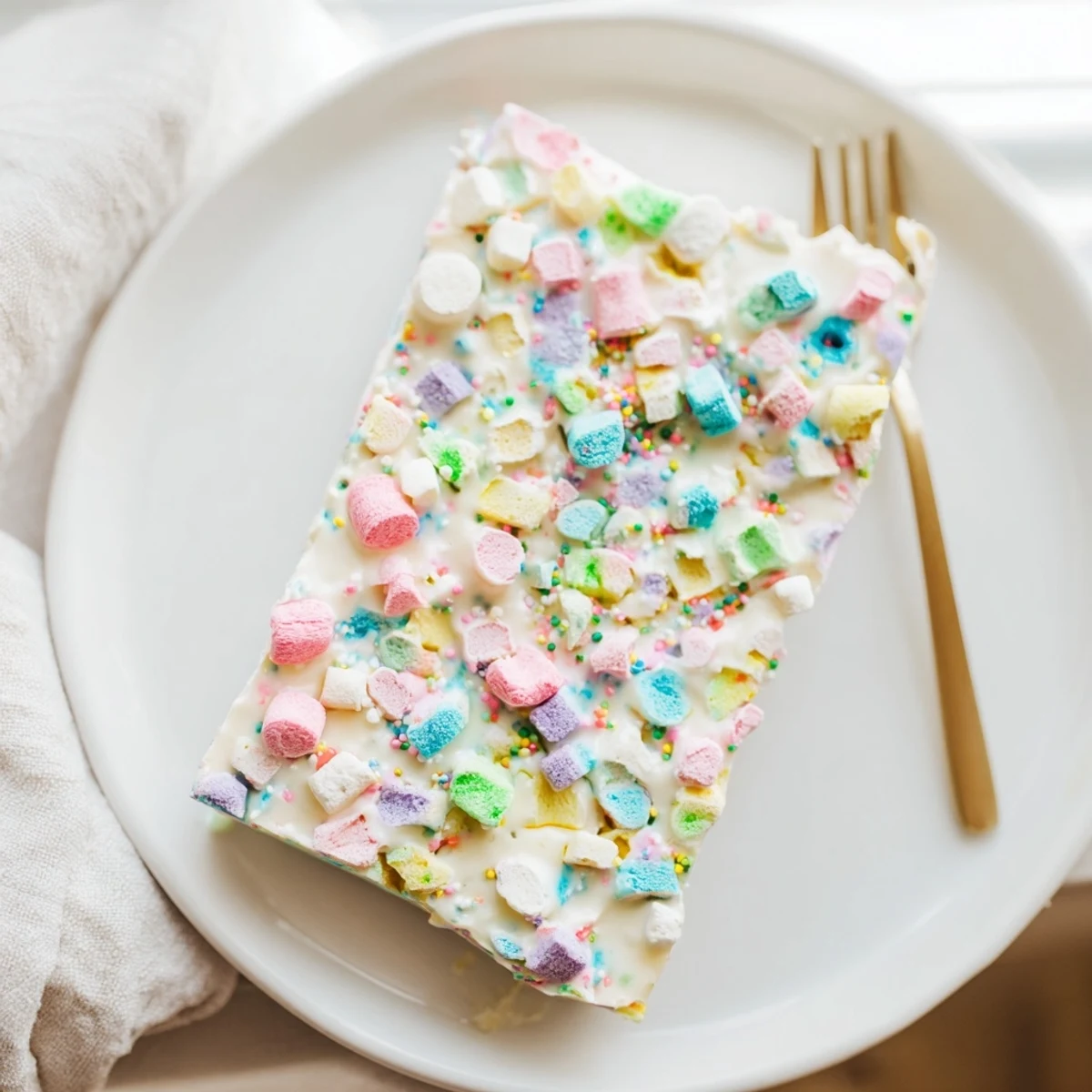 Creamy melted chocolate mixed with fluffy mini marshmallows for this festive Easter dessert