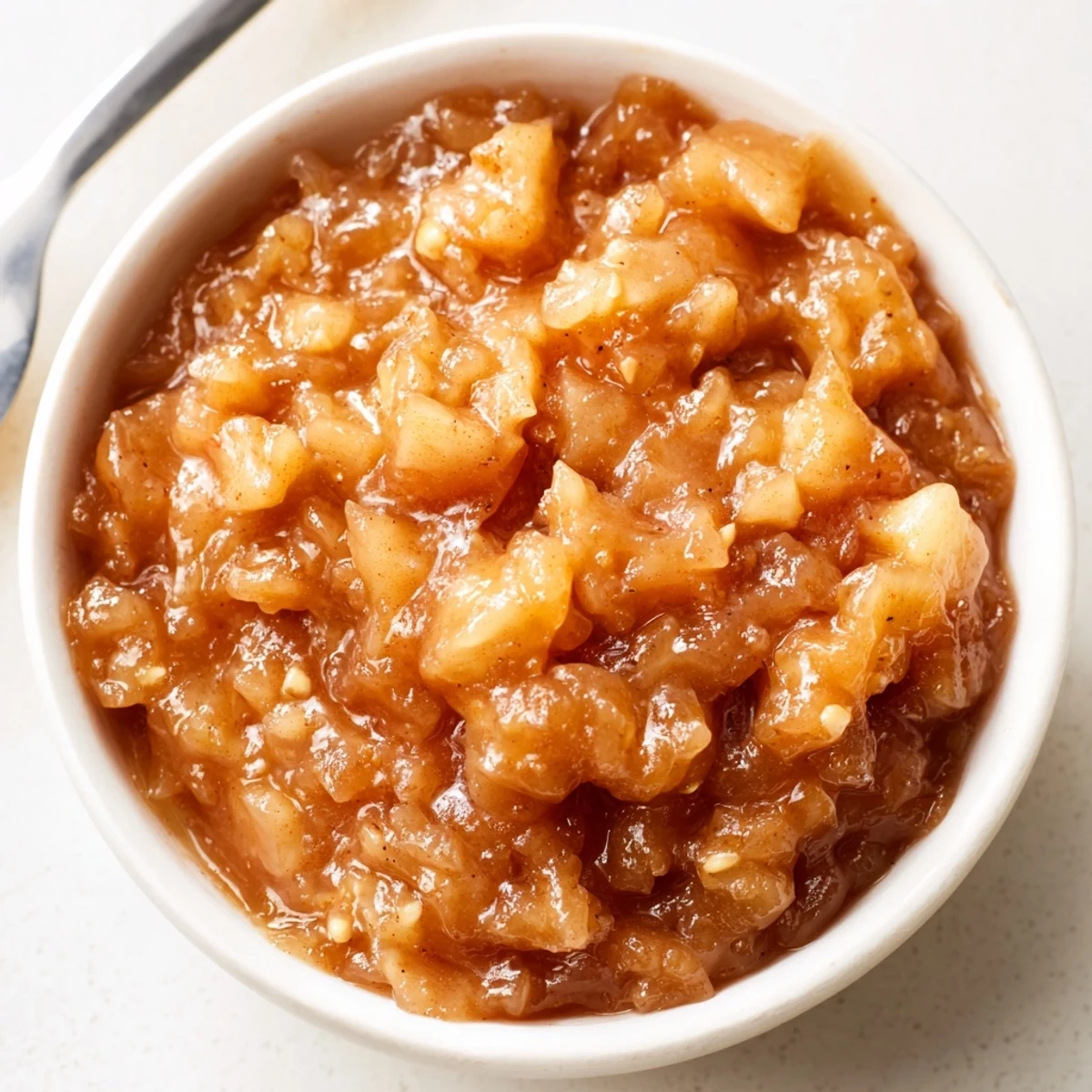 Homestyle Fall Caramel Apple Jam spread thick on biscuits, buttery scent