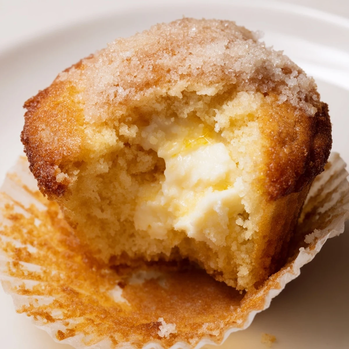 Freshly baked lemon cream cheese muffins cooling on a wire rack with bright yellow zest