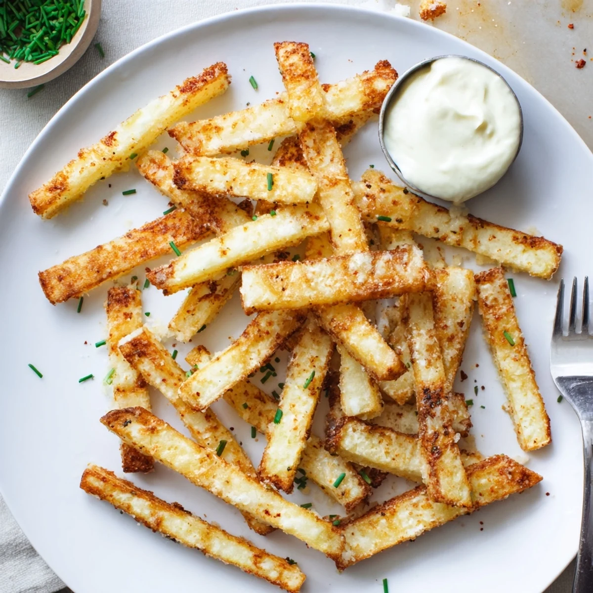 Steaming hot baked cottage cheese fries with a crunchy golden crust nestled in a wire cooling rack.