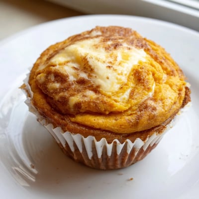 Chai Pumpkin Cheesecake Muffins
